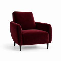Ghế Sofa Armchair VIP - Nhung Đỏ Burgundy