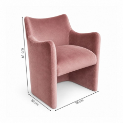 Ghế Sofa Muse - Nhung Hồng Dusty