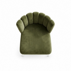 Ghế Nệm Vải Tulip - Xanh Olive