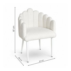 Ghế Bloom Armchair - Bouclé Trắng