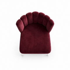 Ghế Nệm Vải Tulip - Đỏ Burgundy