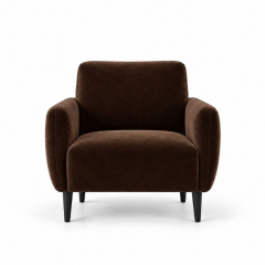 Ghế Sofa Armchair VIP - Nhung Nâu Chocolate