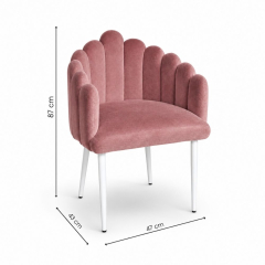 Ghế Bloom Armchair - Nhung Hồng Dusty