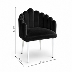Ghế Bloom Armchair - Nhung Đen