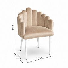 Ghế Bloom Armchair - Nhung Champagne
