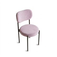 Ghế Velvet Khung Đen - Nhung Tím Lilac