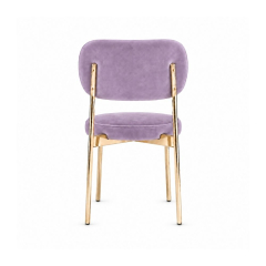 Ghế Velvet Khung Mạ Vàng Bóng - Nhung Tím Lilac