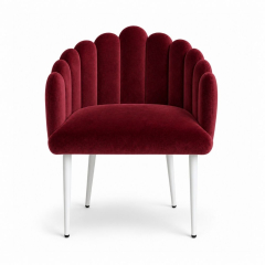 Ghế Bloom Armchair - Nhung Đỏ Burgundy