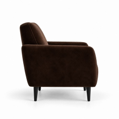 Ghế Sofa Armchair VIP - Nhung Nâu Chocolate
