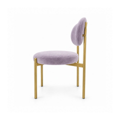 Ghế Velvet Khung Mảnh Vàng Champagne - Nhung Tím Lilac