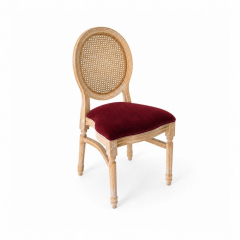 Ghế Louis XVI Lưng Mây - Nệm Màu