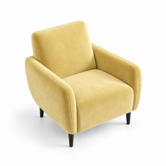 Ghế Sofa Armchair VIP - Nhung Vàng Bơ