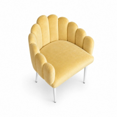 Ghế Bloom Armchair - Nhung Vàng Bơ