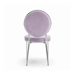 Ghế Moon Mạ Bạc Bóng - Nhung Tím Lilac