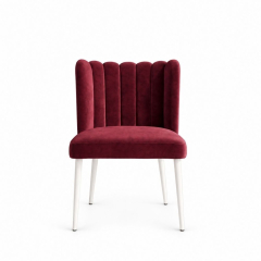 Ghế Nệm Vải Tulip - Đỏ Burgundy