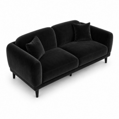 Sofa Đôi Lounge - Nhung Đen
