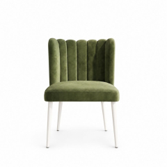 Ghế Nệm Vải Tulip - Xanh Olive