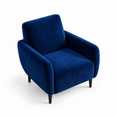 Ghế Sofa Armchair VIP - Nhung Xanh Cobalt