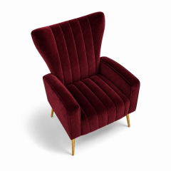 Ghế Sofa Armchair Aria - Nhung Đỏ Burgundy