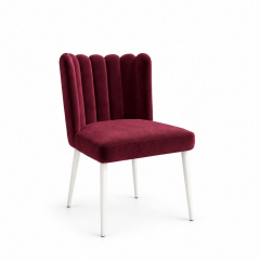 Ghế Nệm Vải Tulip - Đỏ Burgundy