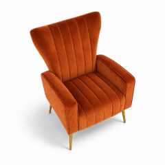 Ghế Sofa Armchair Aria - Nhung Cam Đất