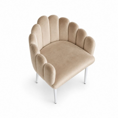 Ghế Bloom Armchair - Nhung Champagne