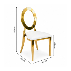 Ghế Louis Oval Vàng Gold