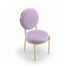 Ghế Moon Mạ Vàng Bóng - Nhung Tím Lilac