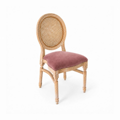 Ghế Louis XVI Lưng Mây - Nệm Màu