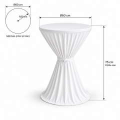 Bàn Phủ Khăn 75cm - Ø60cm