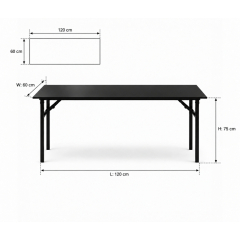 Bàn Sự Kiện Chữ Nhật - 120 × 60 cm
