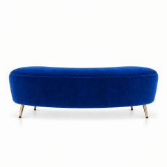 Ghế Băng Flow - Nhung Xanh Cobalt