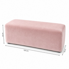 Ghế Bench Dài - Nhung Hồng Đào