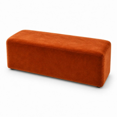 Ghế Bench Dài - Nhung Cam Đất