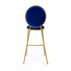 Ghế Shell Bar - Nhung Xanh Cobalt