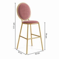 Ghế Shell Bar - Nhung Hồng Dusty