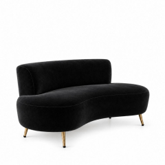 Sofa Cong Flow - Nhung Đen