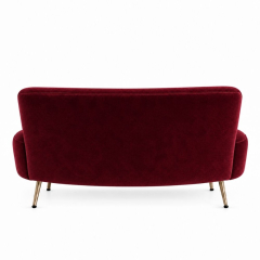 Sofa Cong Flow - Nhung Đỏ Burgundy