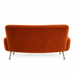 Sofa Cong Flow - Nhung Cam Đất