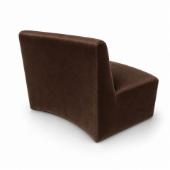Sofa Module Lưng Nhỏ - Nhung Nâu Chocolate
