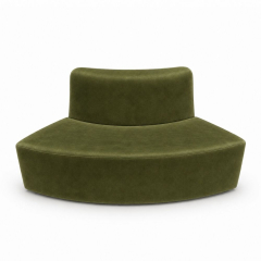 Sofa Module Lưng Nhỏ - Nhung Xanh Olive