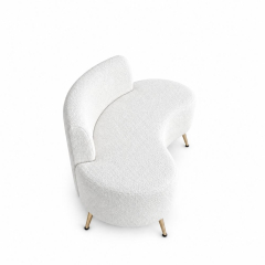 Sofa Cong Flow - Bouclé Trắng