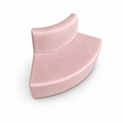 Sofa Module Lưng Nhỏ - Nhung Hồng Đào