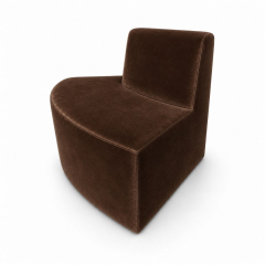 Sofa Module Lưng Nhỏ - Nhung Nâu Chocolate