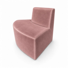 Sofa Module Lưng Nhỏ - Nhung Hồng Dusty