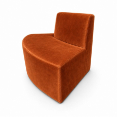 Sofa Module Lưng Nhỏ - Nhung Cam Đất