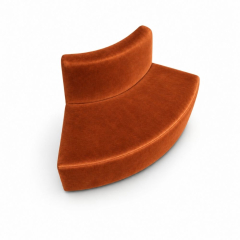 Sofa Module Lưng Nhỏ - Nhung Cam Đất
