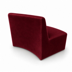 Sofa Module Lưng Nhỏ - Nhung Đỏ Burgundy