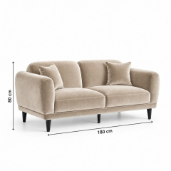 Sofa Đôi Lounge  - Nhung Champagne