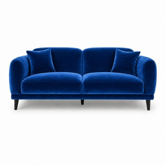 Sofa Đôi Lounge - Nhung Xanh Cobalt